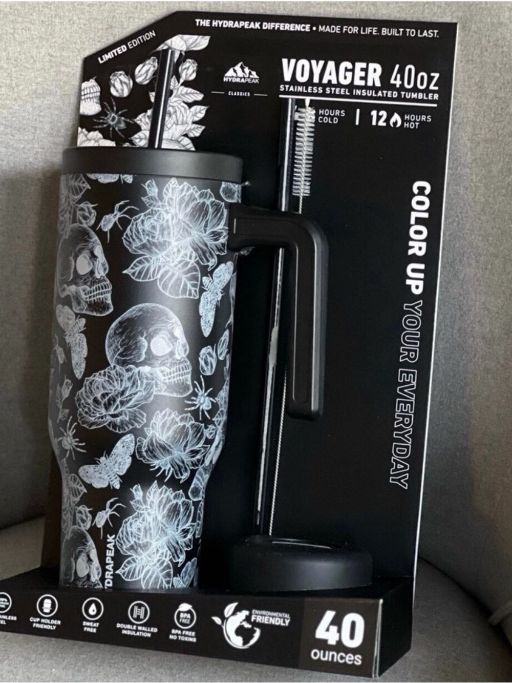 Hydrapeak- Voyager Stainless Steel Tumbler 40oz Giftset